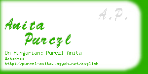 anita purczl business card